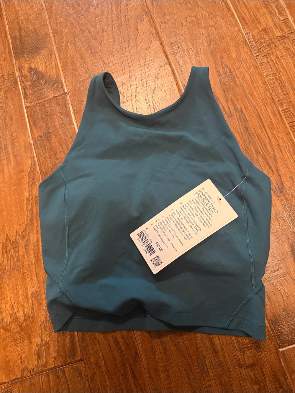 lululemon athletica High-Neck Crop Sports Bra in Teal Blue-Green